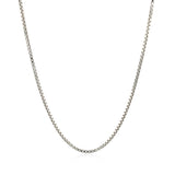 Sterling Silver Rhodium Plated Box Chain (1.30 mm) - Premium Chains - Just $41.99! Shop now at Pulse Designer Fashion