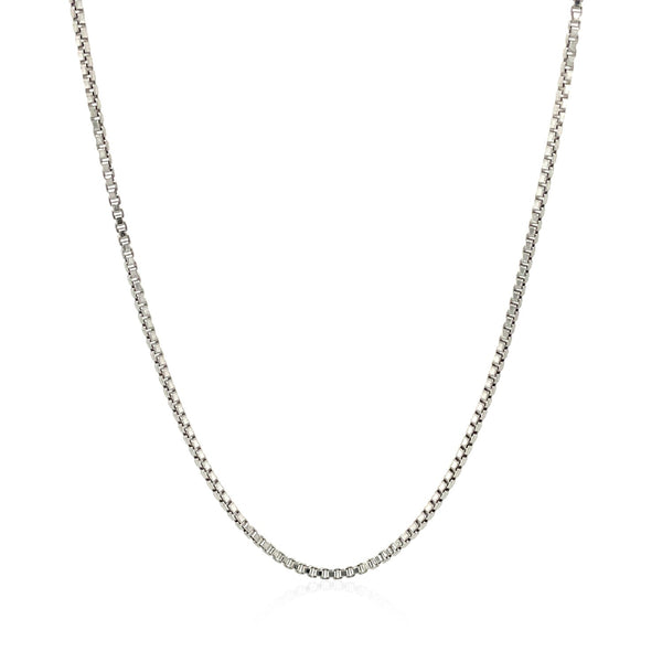 Sterling Silver Rhodium Plated Box Chain (1.30 mm) - Premium Chains - Just $41.99! Shop now at Pulse Designer Fashion