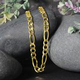 14k Yellow Gold Solid Figaro Chain (6.00 mm) - Premium Chains - Just $3251.99! Shop now at Pulse Designer Fashion