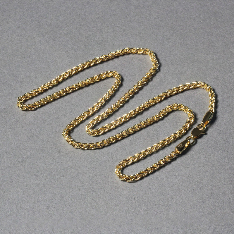 14k Yellow Gold  Light Weight Wheat Chain (2.40 mm) - Premium Chains - Just $714.99! Shop now at Pulse Designer Fashion