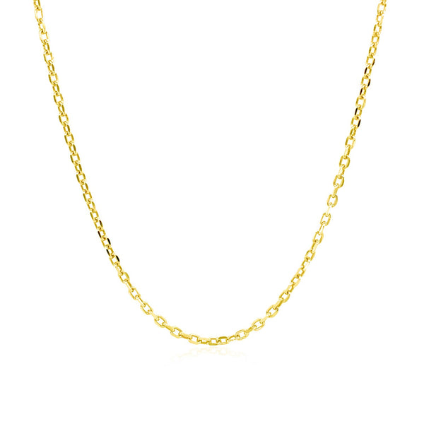 14k Yellow Gold Diamond Cut Cable Link Chain (1.50 mm) - Premium Chains - Just $375.99! Shop now at Pulse Designer Fashion