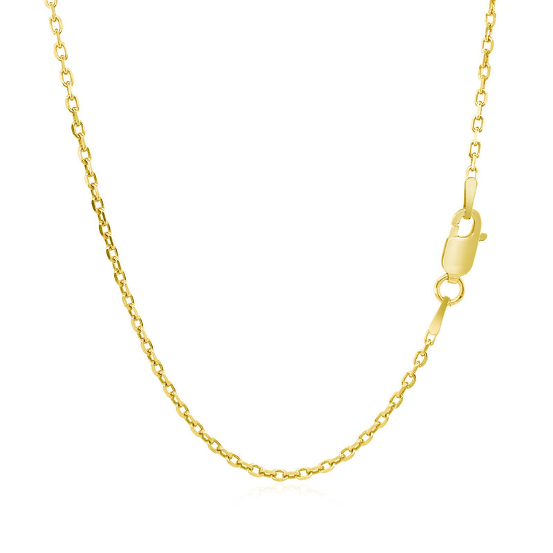 14k Yellow Gold Diamond Cut Cable Link Chain (1.50 mm) - Premium Chains - Just $375.99! Shop now at Pulse Designer Fashion