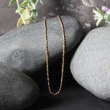 14k Yellow Gold Diamond-Cut Alternating Bead Chain (1.10 mm) - Premium Chains - Just $354.99! Shop now at Pulse Designer Fashion