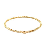 14k Yellow Gold Solid Diamond Cut Rope Bracelet (3.00 mm) - Premium Bracelets - Just $734.99! Shop now at Pulse Designer Fashion