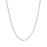 14k White Gold Diamond Cut Cable Link Chain (1.50 mm) - Premium Chains - Just $381.99! Shop now at Pulse Designer Fashion