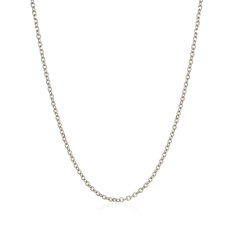 14k White Gold Diamond Cut Cable Link Chain (1.50 mm) - Premium Chains - Just $381.99! Shop now at Pulse Designer Fashion