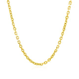 14k Yellow Gold Diamond Cut Cable Link Chain (2.20 mm) - Premium Chains - Just $679.99! Shop now at Pulse Designer Fashion