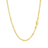 14k Yellow Gold Diamond Cut Cable Link Chain (2.20 mm) - Premium Chains - Just $679.99! Shop now at Pulse Designer Fashion