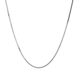 14k White Gold Classic Box Chain (0.75 mm) - Premium Chains - Just $317.99! Shop now at Pulse Designer Fashion