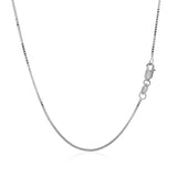 14k White Gold Classic Box Chain (0.75 mm) - Premium Chains - Just $317.99! Shop now at Pulse Designer Fashion