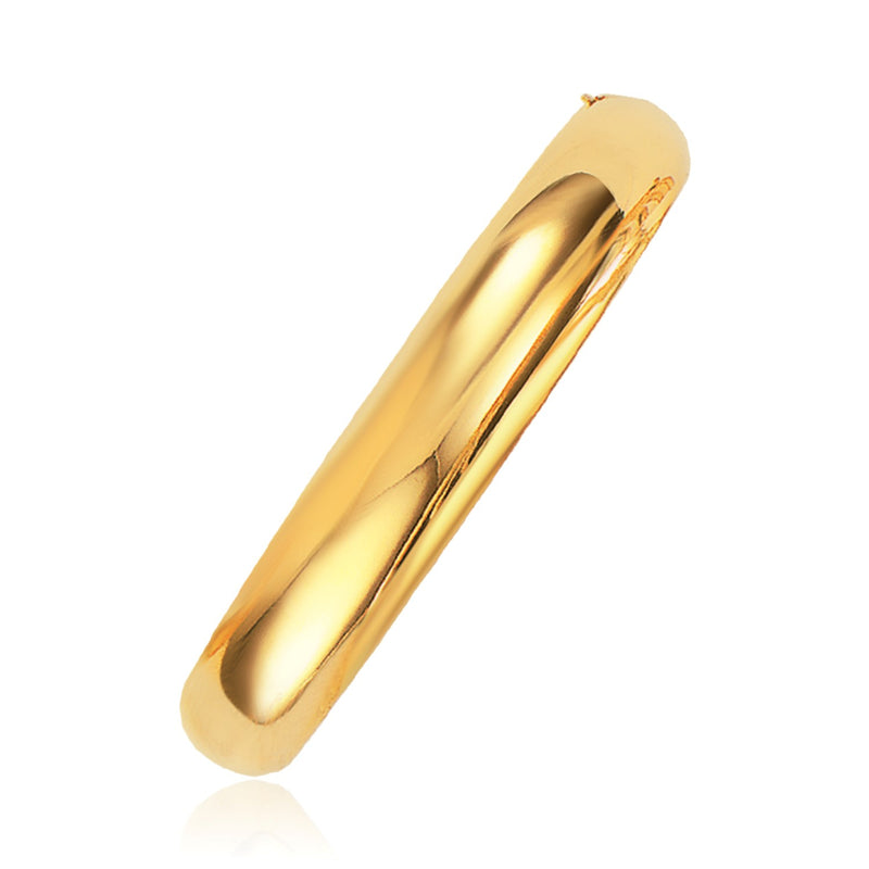 Classic Bangle in 14k Yellow Gold (10.00 mm) - Premium Bangles - Just $2208.99! Shop now at Pulse Designer Fashion