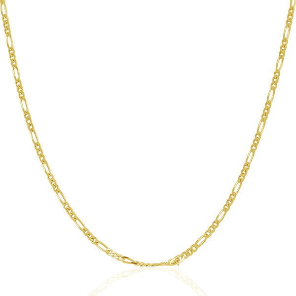 14k Yellow Gold Solid Figaro Chain (1.90 mm) - Premium Chains - Just $399.99! Shop now at Pulse Designer Fashion