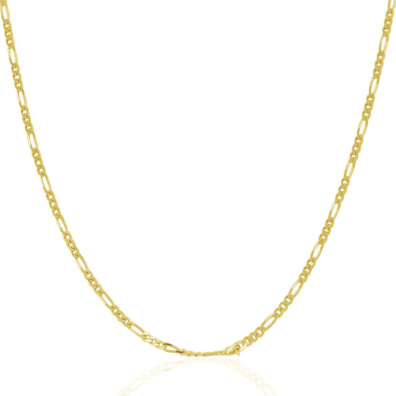 14k Yellow Gold Solid Figaro Chain (1.90 mm) - Premium Chains - Just $399.99! Shop now at Pulse Designer Fashion