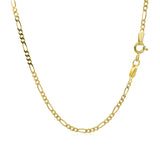 14k Yellow Gold Solid Figaro Chain (1.90 mm) - Premium Chains - Just $399.99! Shop now at Pulse Designer Fashion