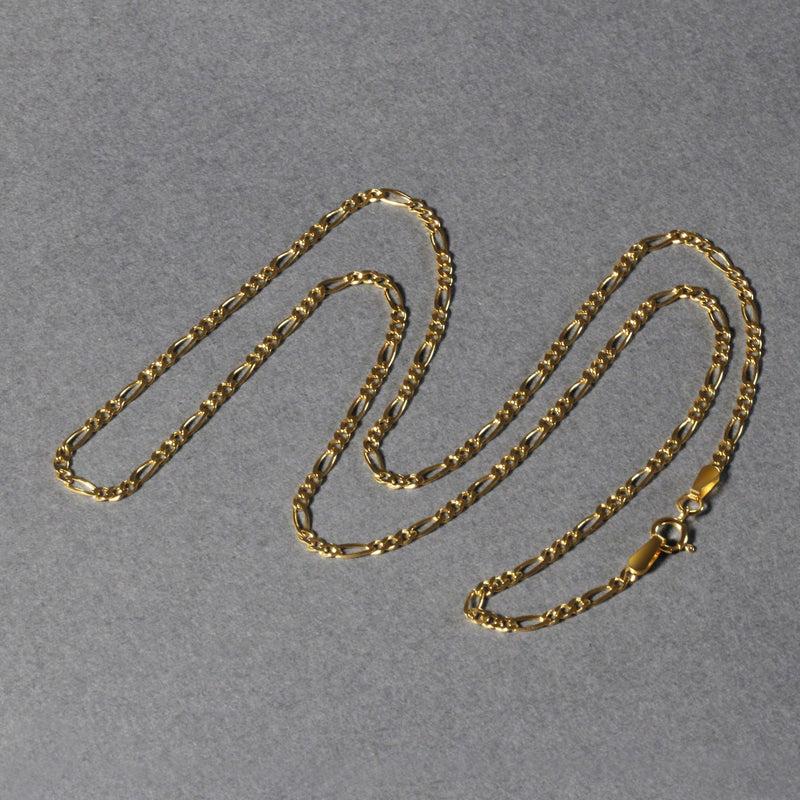 14k Yellow Gold Solid Figaro Chain (1.90 mm) - Premium Chains - Just $399.99! Shop now at Pulse Designer Fashion