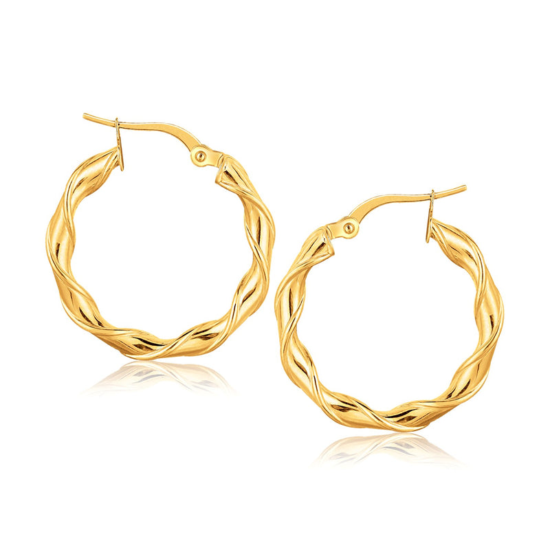 14k Yellow Gold Hoop Earrings (20mm) - Premium Earrings - Just $313.99! Shop now at Pulse Designer Fashion