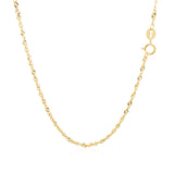 14k Yellow Gold Singapore Chain (1.30 mm) - Premium Chains - Just $200.99! Shop now at Pulse Designer Fashion