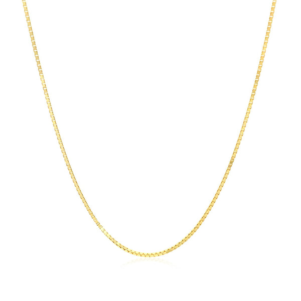 10k Yellow Gold Classic Box Chain (0.78 mm) - Premium Chains - Just $220.99! Shop now at Pulse Designer Fashion