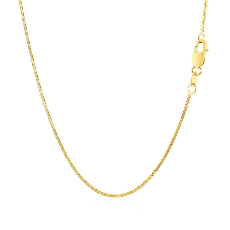 10k Yellow Gold Classic Box Chain (0.78 mm) - Premium Chains - Just $220.99! Shop now at Pulse Designer Fashion