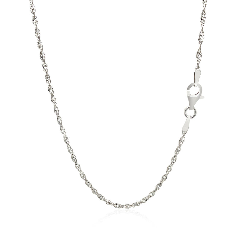 Sterling Silver Singapore Style Chain (1.80 mm) - Premium Chains - Just $32.99! Shop now at Pulse Designer Fashion