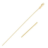 14k Yellow Gold Bead Chain 1.0mm (1.00 mm) - Premium Chains - Just $283.99! Shop now at Pulse Designer Fashion