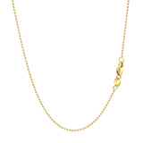 14k Yellow Gold Bead Chain 1.0mm (1.00 mm) - Premium Chains - Just $283.99! Shop now at Pulse Designer Fashion