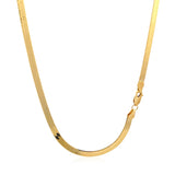 14k Yellow Gold Super Flex Herringbone Chain (3.80 mm) - Premium Chains - Just $978.99! Shop now at Pulse Designer Fashion