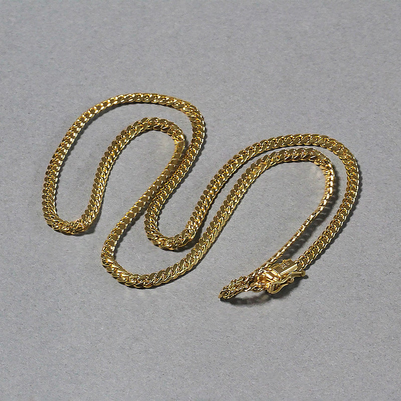 14k Yellow Gold Classic Solid Miami Cuban Chain (3.20 mm) - Premium Chains - Just $2545.99! Shop now at Pulse Designer Fashion