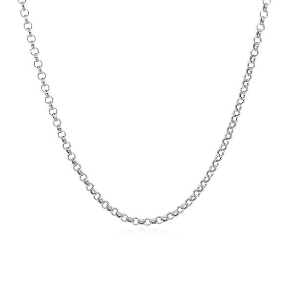 14k White Gold Rolo Chain (1.90 mm) - Premium Chains - Just $262.99! Shop now at Pulse Designer Fashion