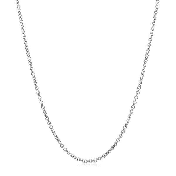 14k White Gold Round Cable Link Chain (1.50 mm) - Premium Chains - Just $406.99! Shop now at Pulse Designer Fashion