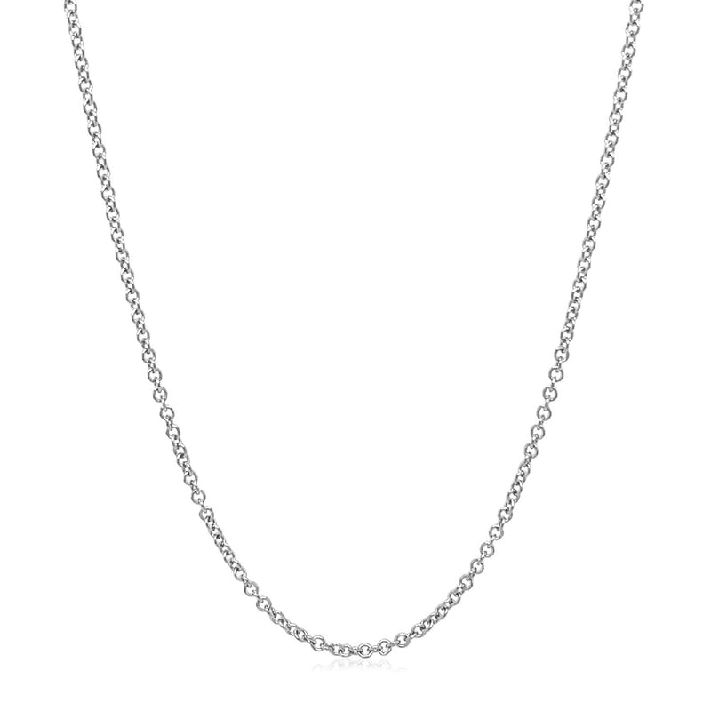 14k White Gold Round Cable Link Chain (1.50 mm) - Premium Chains - Just $406.99! Shop now at Pulse Designer Fashion