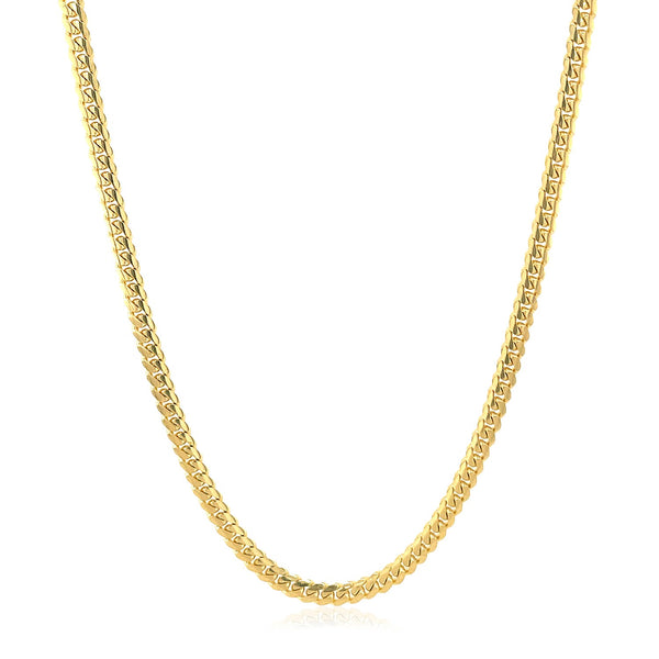 14k Yellow Gold Classic Solid Miami Cuban Chain (2.60 mm) - Premium Chains - Just $1599.99! Shop now at Pulse Designer Fashion