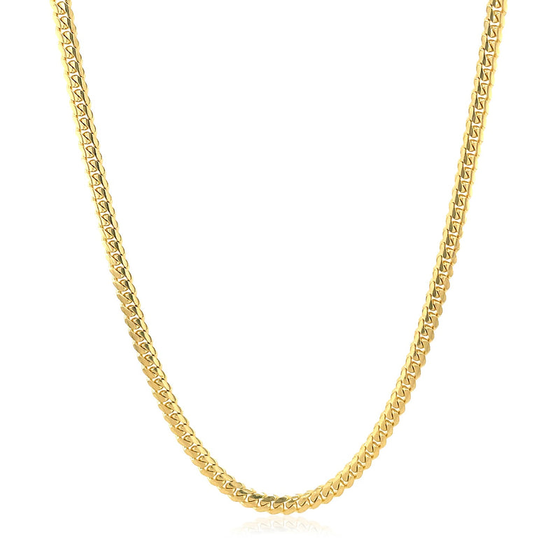 14k Yellow Gold Classic Solid Miami Cuban Chain (2.60 mm) - Premium Chains - Just $1599.99! Shop now at Pulse Designer Fashion