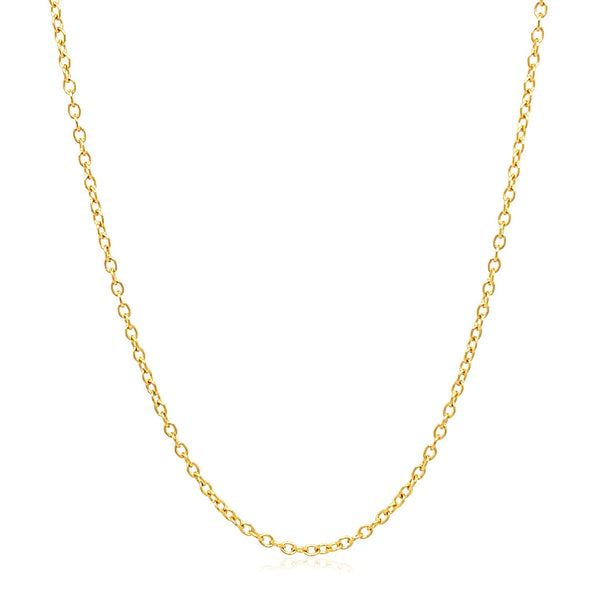 18k Yellow Gold Round Cable Link Chain (1.50 mm) - Premium Chains - Just $556.99! Shop now at Pulse Designer Fashion