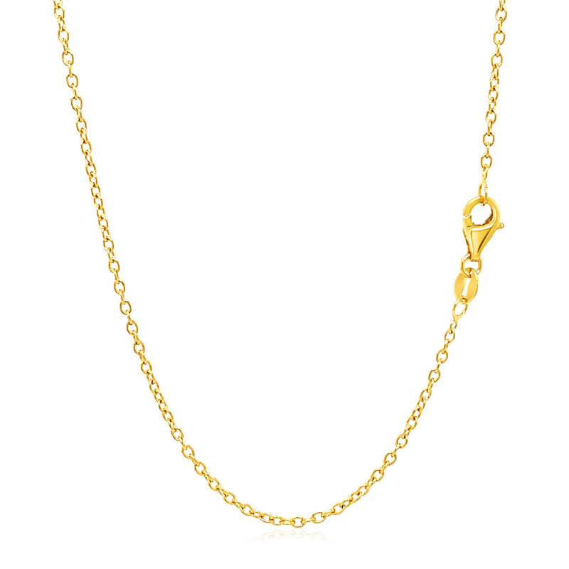 18k Yellow Gold Round Cable Link Chain (1.50 mm) - Premium Chains - Just $556.99! Shop now at Pulse Designer Fashion