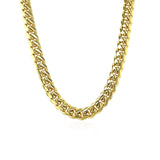 10k Yellow Gold Classic Miami Cuban Solid Chain (4.90 mm) - Premium Chains - Just $4603.99! Shop now at Pulse Designer Fashion