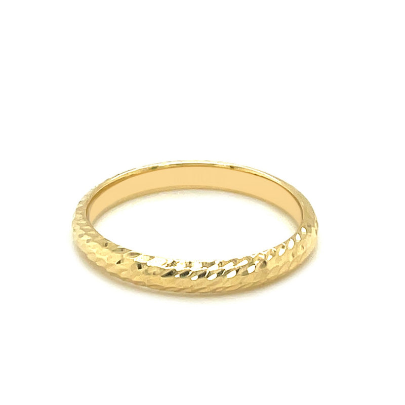 14k Yellow Gold Textured Comfort Fit Wedding Band(2.50 mm) - Premium Rings - Just $177.99! Shop now at Pulse Designer Fashion