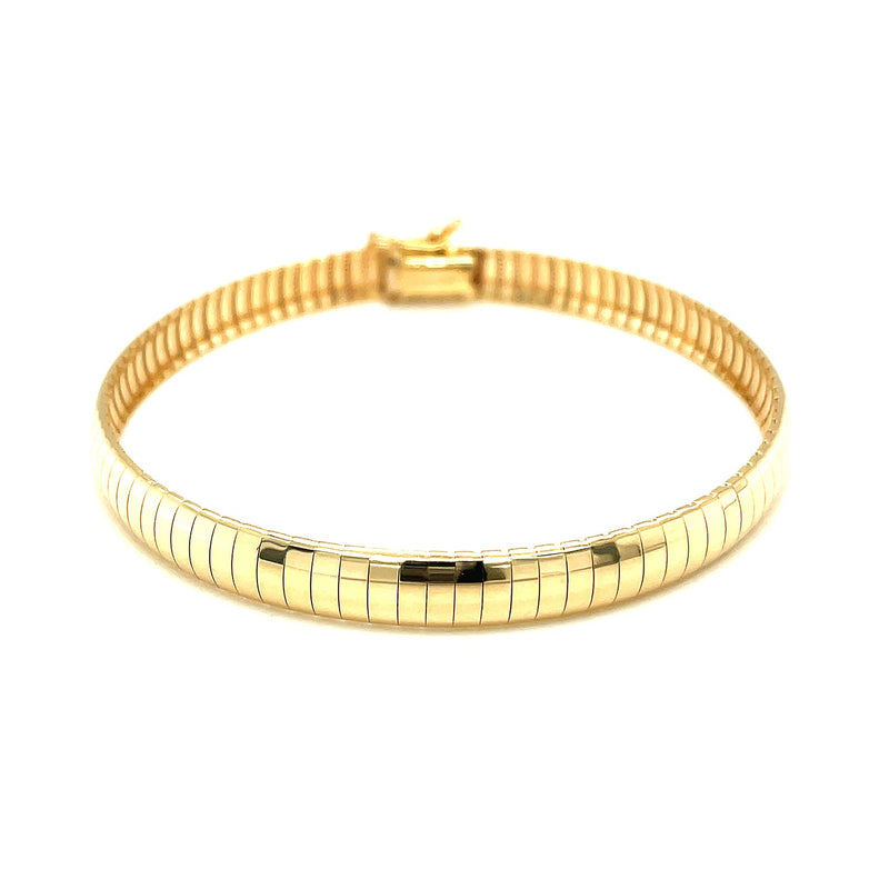 14k Yellow Gold Classic Omega Bracelet (6.00 mm) - Premium Bracelets - Just $2058.99! Shop now at Pulse Designer Fashion