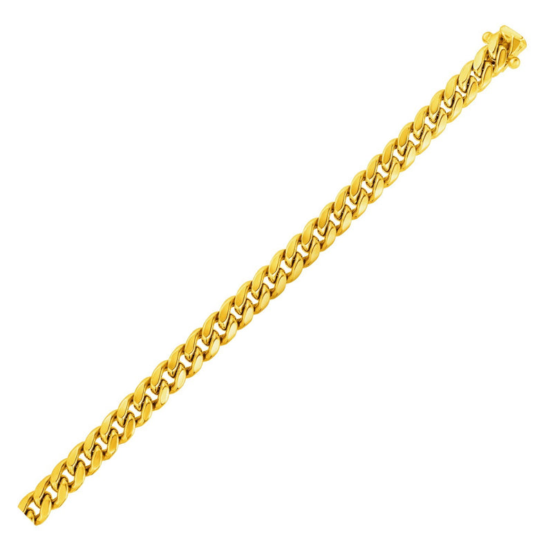 10k Yellow Gold Semi Solid Miami Cuban Chain (6.10 mm) - Premium Chains - Just $2450.99! Shop now at Pulse Designer Fashion