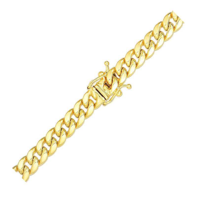 10k Yellow Gold Semi Solid Miami Cuban Chain (6.10 mm) - Premium Chains - Just $2450.99! Shop now at Pulse Designer Fashion