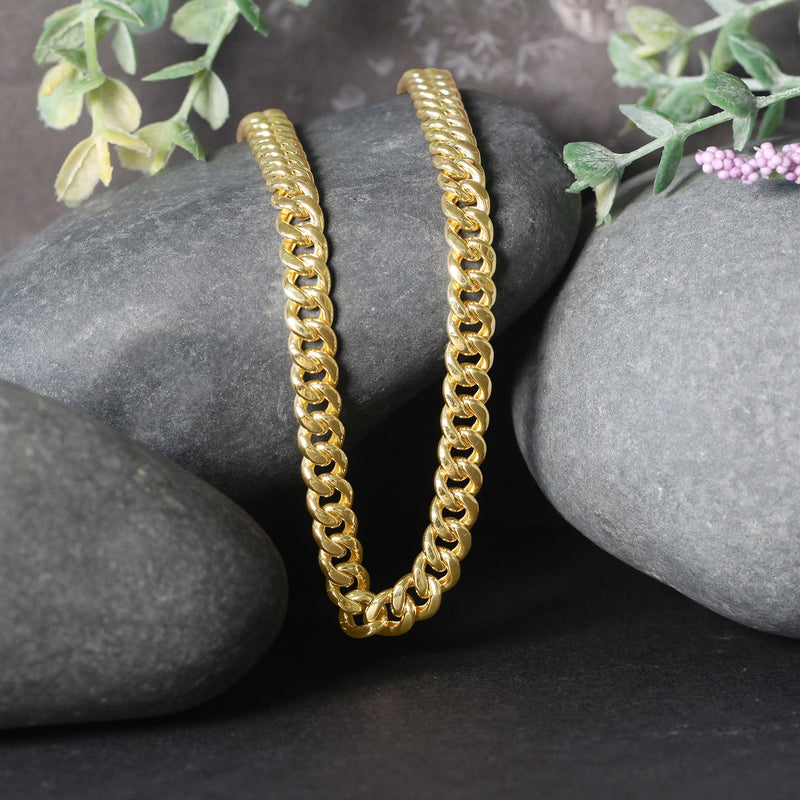 10k Yellow Gold Semi Solid Miami Cuban Chain (6.10 mm) - Premium Chains - Just $2450.99! Shop now at Pulse Designer Fashion