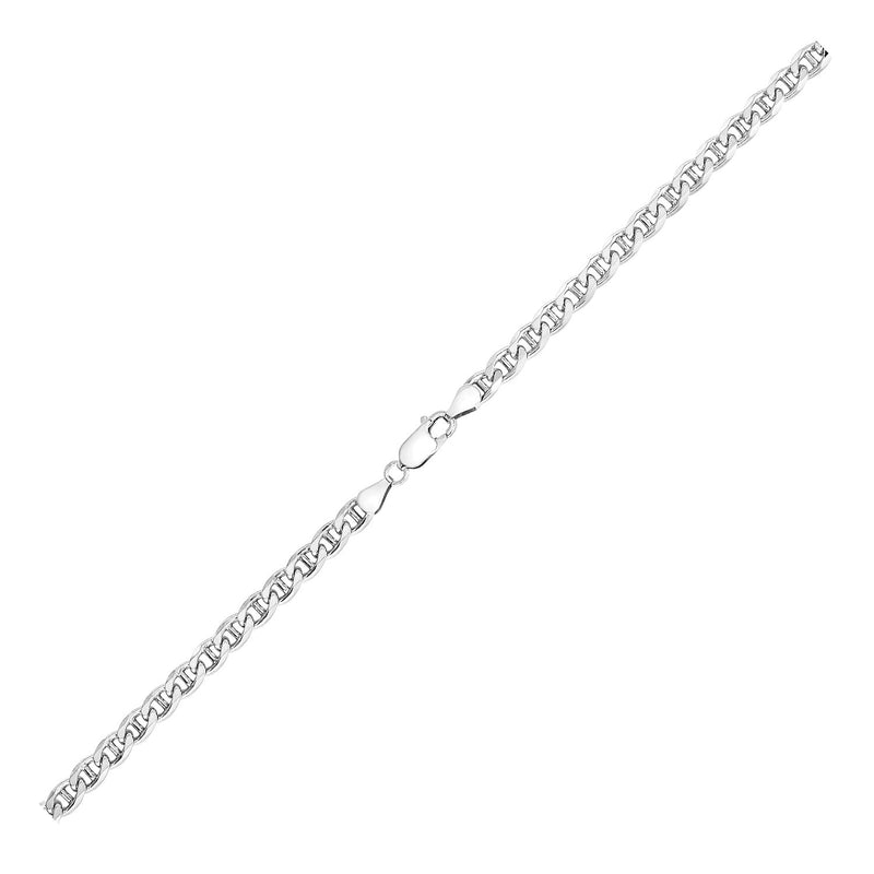 Sterling Silver Rhodium Plated Mariner Chain (6.00 mm) - Premium Chains - Just $342.99! Shop now at Pulse Designer Fashion