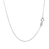 14k White Gold Diamond Cut Cable Link Chain (0.87 mm) - Premium Chains - Just $175.99! Shop now at Pulse Designer Fashion