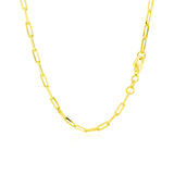 14K Yellow Gold Paperclip Chain (2.50 mm) - Premium Chains - Just $685.99! Shop now at Pulse Designer Fashion