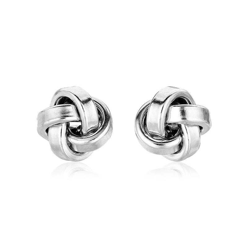 Sterling Silver Polished Love Knot Earrings(10mm) - Premium Earrings - Just $89.99! Shop now at Pulse Designer Fashion