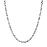 Sterling Silver Rhodium Plated Round Box Chain (3.80 mm) - Premium Chains - Just $261.99! Shop now at Pulse Designer Fashion