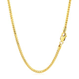 14k Yellow Solid Gold Diamond Cut Round Franco Chain (2.20 mm) - Premium Chains - Just $1721.99! Shop now at Pulse Designer Fashion