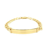 14k Yellow Gold 8 1/2 inch Mens Curb Chain ID Bracelet (8.30 mm) - Premium Bracelets - Just $2336.99! Shop now at Pulse Designer Fashion