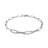 14K White Gold Bold Paperclip Chain Bracelet (4.20 mm) - Premium Bracelets - Just $414.99! Shop now at Pulse Designer Fashion