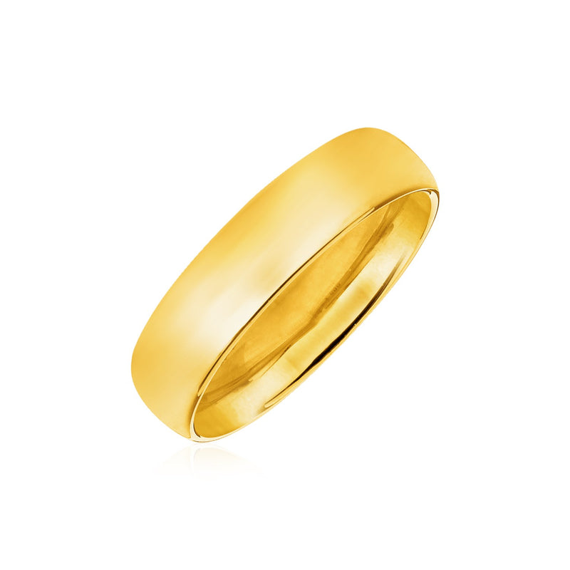 14k Yellow Gold Comfort Fit Wedding Band (6.00 mm) - Premium Rings - Just $343.99! Shop now at Pulse Designer Fashion